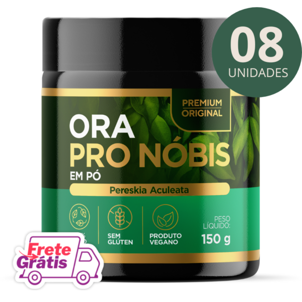 Ora Pro Nobis em Pó - 8 Potes de 150g (8 Meses de Tratamento)